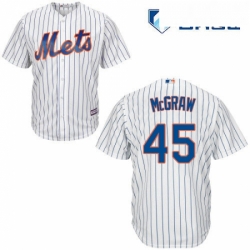 Mens Majestic New York Mets 45 Tug McGraw Replica White Home Cool Base MLB Jersey