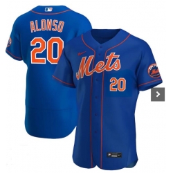Mens Nike New York Mets 20 Pete Alonso Royal Alternate Stitched Flex Base Baseball Jersey