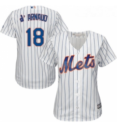 Womens Majestic New York Mets 18 Travis dArnaud Replica White Home Cool Base MLB Jersey