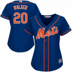 Womens Majestic New York Mets 20 Neil Walker Replica Royal Blue Alternate Home Cool Base MLB Jersey