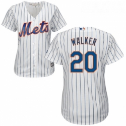 Womens Majestic New York Mets 20 Neil Walker Replica White Home Cool Base MLB Jersey