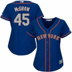 Womens Majestic New York Mets 45 Tug McGraw Authentic Royal Blue Alternate Road Cool Base MLB Jersey