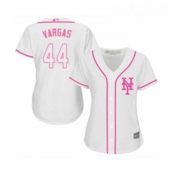 Womens New York Mets 44 Jason Vargas Authentic White Fashion Cool Base Baseball Jersey 