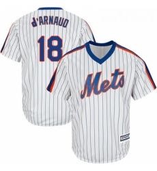 Youth Majestic New York Mets 18 Travis dArnaud Replica White Alternate Cool Base MLB Jersey