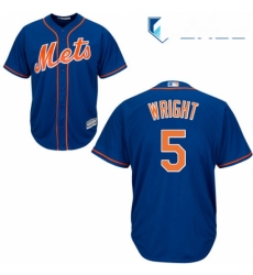 Youth Majestic New York Mets 5 David Wright Authentic Royal Blue Alternate Home Cool Base MLB Jersey