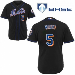 Youth Majestic New York Mets 5 David Wright Replica Black Cool Base MLB Jersey