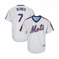 Youth New York Mets 7 Gregor Blanco Authentic White Alternate Cool Base Baseball Jersey 