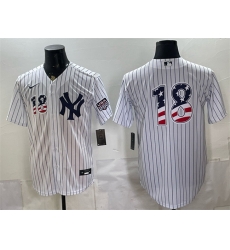 Men New York Yankees 18 Johnny Damon White 2026 USA 250 Fourth of July Home Stadium Stitched Baseball Jersey Men New York Yankees 18 Johnny Damon White 2026 USA 250 Fourth of July Home Stadium Stitched Baseball Jersey