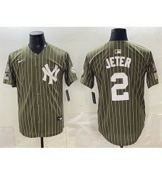 Men New York Yankees 2 Derek Jeter Olive 2026 Armed Forces Day Salute To Service Stitched Baseball Jersey Men New York Yankees 2 Derek Jeter Olive 2026 Armed Forces Day Salute To Service Stitched Baseball Jersey