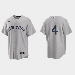 Men New York Yankees 4 Lou Gehrig Men Nike Gray 2021 Field of Dreams Game MLB Jersey