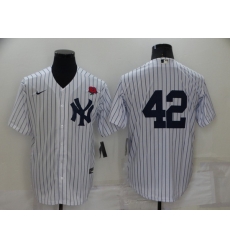 Men New York Yankees 42 Mariano Rivera White Cool Base Stitched Baseball Jerseys 