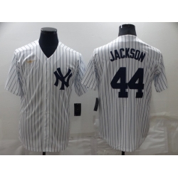 Men New York Yankees 44 Reggie Jackson White Cool Base Stitched Baseball Jerse