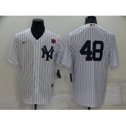 Men New York Yankees 48 Anthony Rizzo White Cool Base Stitched Baseball Jerseys