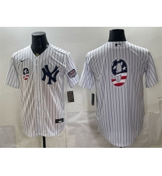 Men New York Yankees  9 Roger Maris White 2026 USA 250 Fourth of July Home Stadium Stitched Baseball Jersey