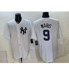 Men New York Yankees  9 Roger Maris White Home Cool Base Stitched Baseball Jersey