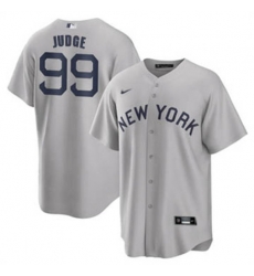 Men Nike New York Yankees 99 Aaron Judge Gray Cooperstown Collection Home Stitched Baseball Jersey