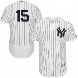 Mens Majestic New York Yankees 15 Thurman Munson White Home Flex Base Authentic Collection MLB Jersey