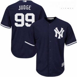 Mens Majestic New York Yankees 99 Aaron Judge Replica Navy Blue Alternate MLB Jersey