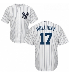 Youth Majestic New York Yankees 17 Matt Holliday Replica White Home MLB Jersey