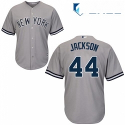 Youth Majestic New York Yankees 44 Reggie Jackson Replica Grey Road MLB Jersey