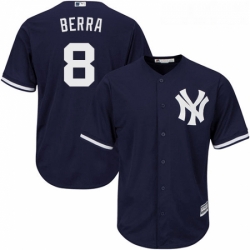 Youth Majestic New York Yankees 8 Yogi Berra Authentic Navy Blue Alternate MLB Jersey