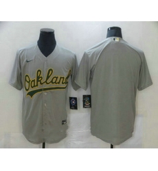 Men Oakland Athletics Blank Grey Stitched MLB Cool Base Nike Jersey