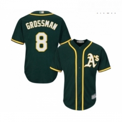 Mens Oakland Athletics 8 Robbie Grossman Replica Green Alternate 1 Cool Base Baseball Jersey 