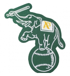 Women Oakland Athletics Elephant On Ball Jersey Sleeve Patch Biaog