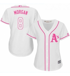 Womens Majestic Oakland Athletics 8 Joe Morgan Authentic White Fashion Cool Base MLB Jersey