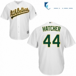 Youth Majestic Oakland Athletics 44 Chris Hatcher Authentic White Home Cool Base MLB Jersey 