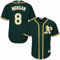 Youth Majestic Oakland Athletics 8 Joe Morgan Replica Green Alternate 1 Cool Base MLB Jersey