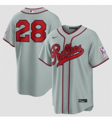 Men Philadelphia Phillies 28 Alec Bohm Gray 2026 Field of Dreams Stadium Stitched Baseball Jersey Men Philadelphia Phillies 28 Alec Bohm Gray 2026 Field of Dreams Stadium Stitched Baseball Jersey