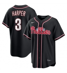 Men Philadelphia Phillies 3 Bryce Harper Fashion Black Out Stitched Baseball Jersey Men Philadelphia Phillies 3 Bryce Harper Fashion Black Out Stitched Baseball Jersey