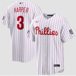 Men Philadelphia Phillies  3 Bryce Harper White 2026 All Star Game   USA 250 Patch Stitched Baseball Jersey