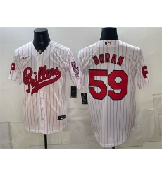 Men Philadelphia Phillies  59 Jhoan Duran White 2026 Field of Dreams Stadium Stitched Baseball Jersey