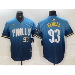 Men Philadelphia Phillies 93 Jason Elwell Blue 2024 City Connect Limited Stitched Jersey 9