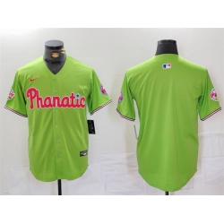 Men Philadelphia Phillies Blank Green With Patch Stitched Jersey