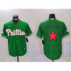 Men Philadelphia Phillies Phanatic Green Cool Base Stitched Jersey 1