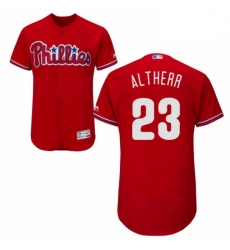 Mens Majestic Philadelphia Phillies 23 Aaron Altherr Red Flexbase Authentic Collection MLB Jersey