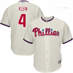 Mens Majestic Philadelphia Phillies 4 Jimmy Foxx Replica Cream Alternate Cool Base MLB Jersey