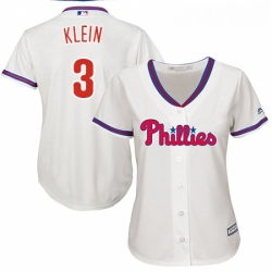 Womens Majestic Philadelphia Phillies 3 Chuck Klein Authentic Cream Alternate Cool Base MLB Jersey