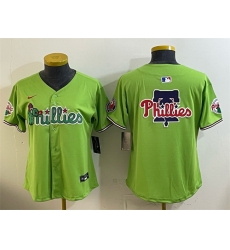 Youth Philadelphia Phillies Team Big Logo Light Green Phanatic Limited Stitched Jersey