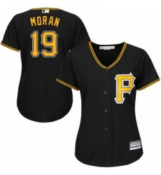 Womens Majestic Pittsburgh Pirates 19 Colin Moran Authentic Black Alternate Cool Base MLB Jersey 