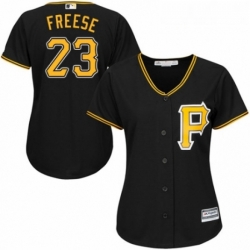 Womens Majestic Pittsburgh Pirates 23 David Freese Authentic Black Alternate Cool Base MLB Jersey 