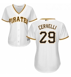 Womens Majestic Pittsburgh Pirates 29 Francisco Cervelli Authentic White Home Cool Base MLB Jersey