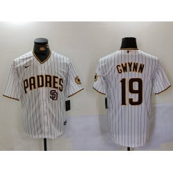 Men San Diego Padres 19 19 Tony Gwynn White Cool Base Stitched Baseball Jersey