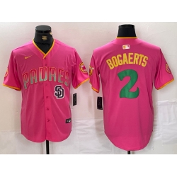 Men San Diego Padres 2 Xander Bogaerts Pink Cool Base Stitched Baseball Jersey 1