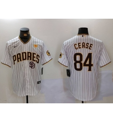 Men San Diego Padres 84 White With PS Patch Cool Base Stitched Baseball Jersey