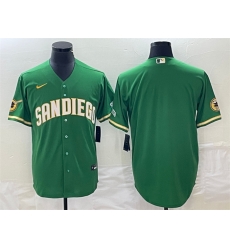 Men San Diego Padres Blank Green Cool Base Stitched Baseball Jersey