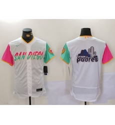 Men San Diego Padres big logo Profar White City Connect Cool Base Stitched Baseball Jersey 8